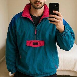 Retro Anorak Vintage Rain Jacket (Mens L/XL)